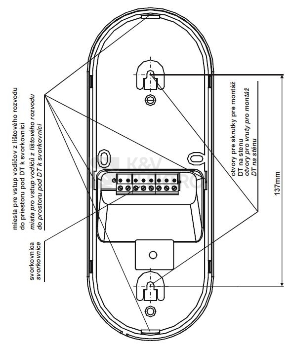 Obrázek produktu Domovní telefon ESO bílá TESLA 4FP 211 21.201 1