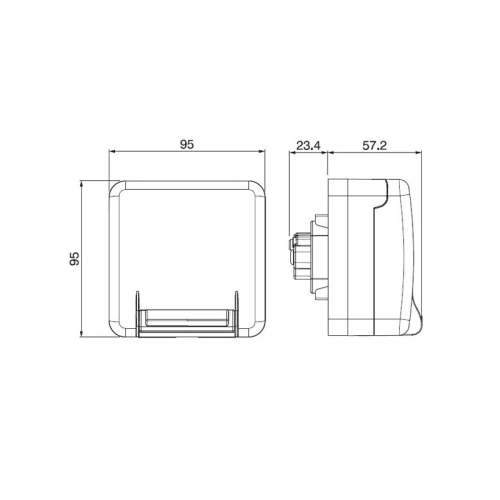 Zásuvka SCAME PROTECTA IP66 137.4411 do sestav (bez krabice) (obrázek 3)
