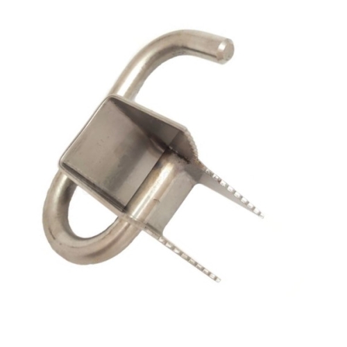 Konzole/variabilní držák s hákem průběžný KLAHOS VSH nerezový pro uchycení kotevní kabelové svorky na sloup