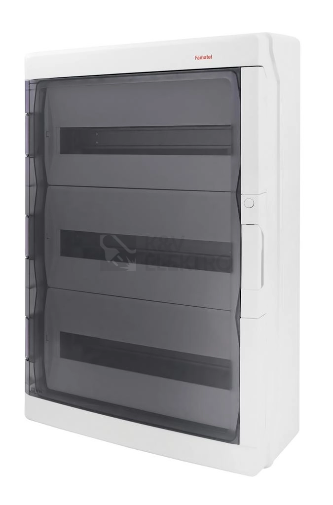 Obrázek produktu Rozvodnice na omítku Famatel průhledné dveře 54M IP65 39054 0