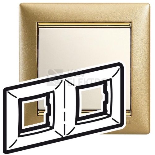 Legrand Valena dvojrámeček zlato matné 770302
