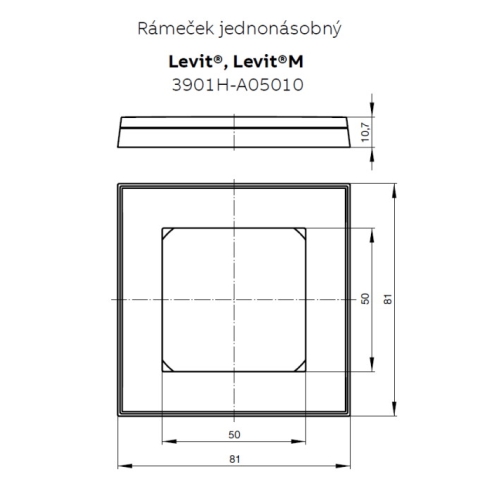 ABB Levit rámeček macchiato/bílá 3901H-A05010 18