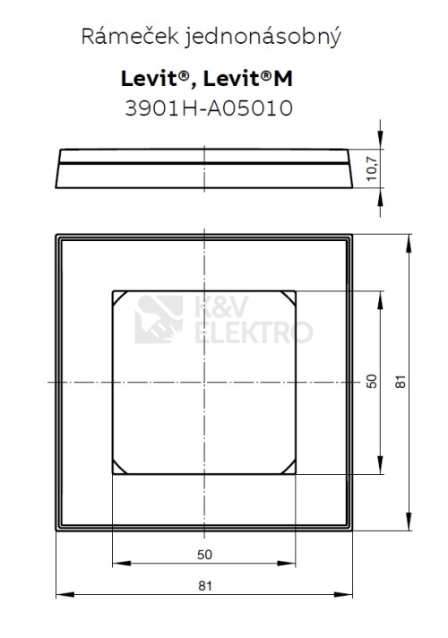 Obrázek produktu ABB Levit rámeček macchiato/bílá 3901H-A05010 18 1