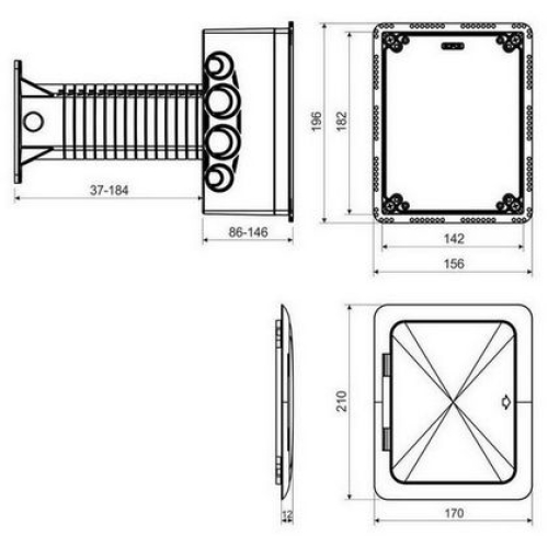 Krabice do zateplení KOPOS KUZ-VOI KB s odklápěcím víkem