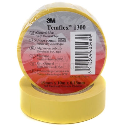 Obrázek produktu Izolační páska 3M TEMFLEX 1300 15mm x 10m žlutá 0