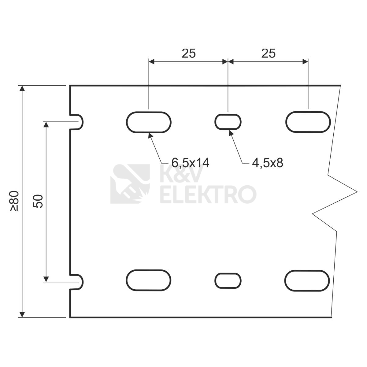 Obrázek produktu Rozvaděčový kanál KOPOS RK 80x80 LD 2m 2