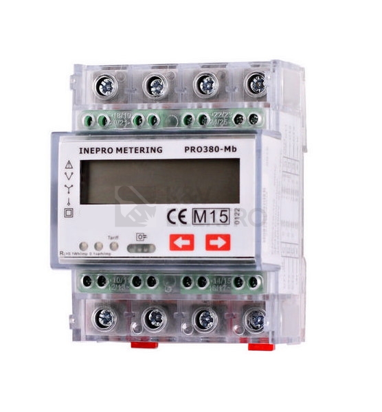 Obrázek produktu  Elektroměr PRO380-MB 0,25-100A 3F 2-sazbový M-BUS CZ CEJCH 0