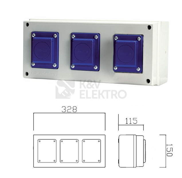Obrázek produktu  Zásuvková rozvodnice Scame D131.3000 3x230V 0