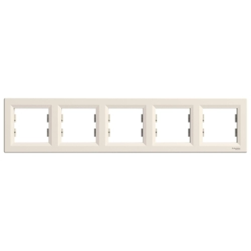 Schneider Electric Asfora pětirámeček krémový EPH5800523