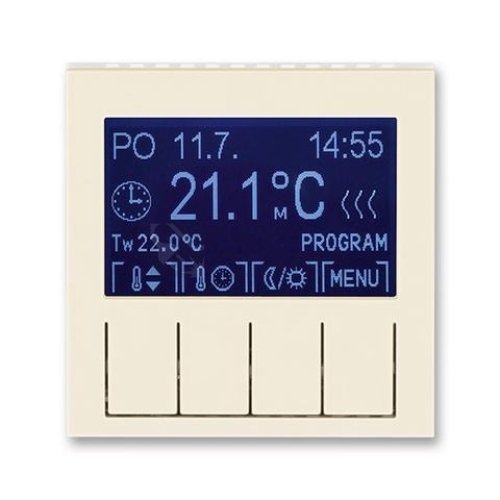 ABB Levit termostat pokojový programovatelný slonová kost/bílá 3292H-A10301 17
