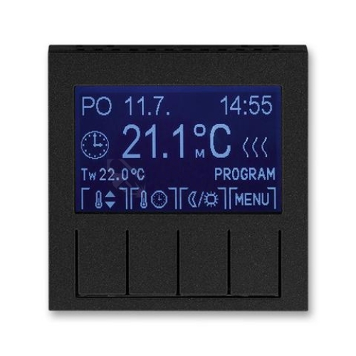 ABB Levit termostat pokojový onyx/kouřová černá 3292H-A10301 63 programovatelný