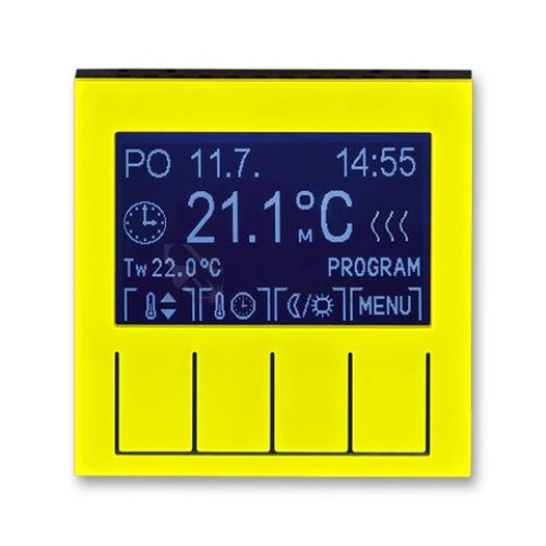 ABB Levit termostat pokojový programovatelný žlutá/kouřová černá 3292H-A10301 64