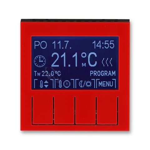 Obrázek produktu ABB Levit termostat pokojový programovatelný červená/kouřová černá 3292H-A10301 65 0