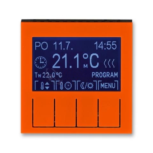 ABB Levit termostat pokojový programovatelný oranžová/kouřová černá 3292H-A10301 66