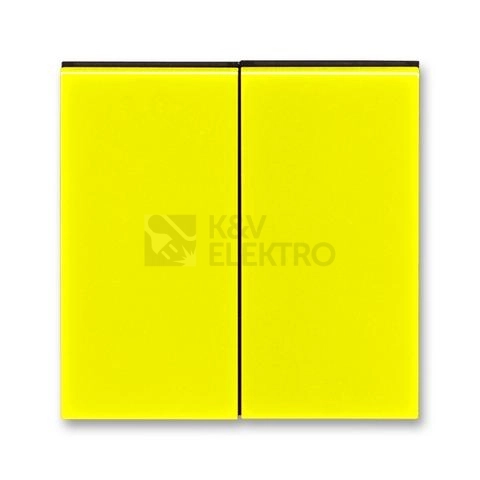 Obrázek produktu ABB Levit kryt vypínače dělený žlutá/kouřová černá 3559H-A00652 64 0