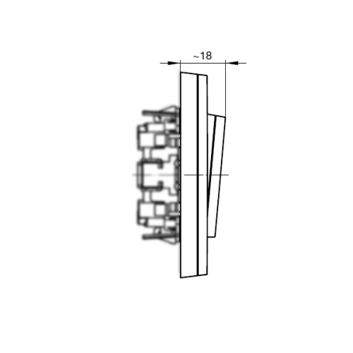 ABB Levit kryt vypínače bílá/ledová bílá 3559H-A00653 01 s průzorem (obrázek 2)