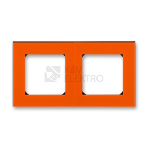 ABB Levit dvojrámeček oranžová/kouřová černá 3901H-A05020 66