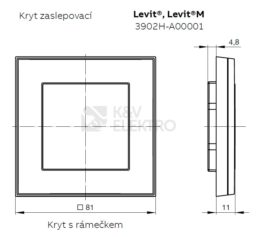 Obrázek produktu ABB Levit záslepka bílá 3902H-A00001 03 1