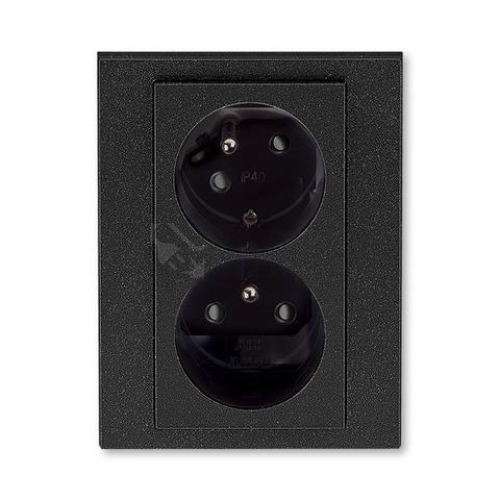  ABB Levit dvojzásuvka onyx/kouřová černá 5513H-C02357 63