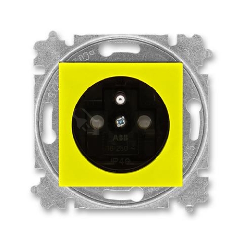 ABB Levit zásuvka žlutá/kouřová černá 5519H-A02357 64 s clonkami