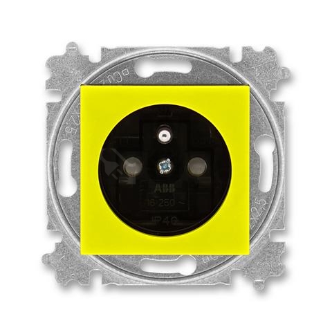 Obrázek produktu ABB Levit zásuvka žlutá/kouřová černá 5519H-A02357 64 s clonkami 0