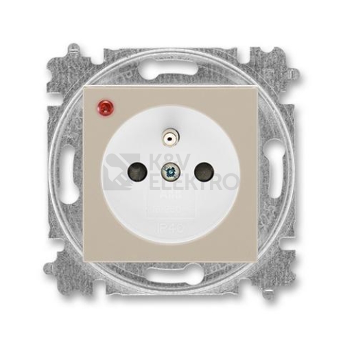 ABB Levit zásuvka, s ochranou před přepětím macchiato/bílá 5599H-A02357 18