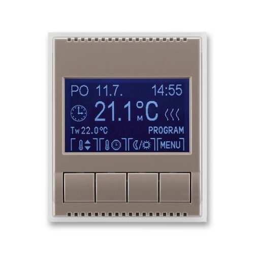 Levně ABB Time, Time Arbo termostat pokojový lungo/mléčná bílá 3292E-A10301 26 programovatelný