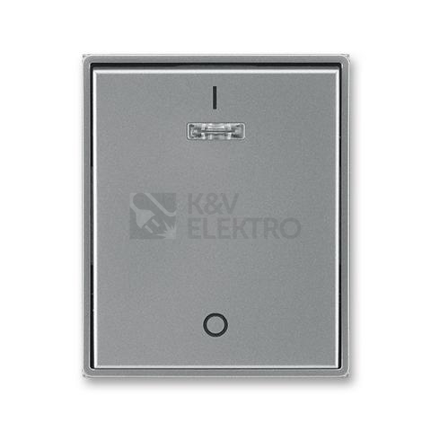 Obrázek produktu ABB Time, Time Arbo kryt vypínače ocelová 3558E-A00933 36 s průzorem 0