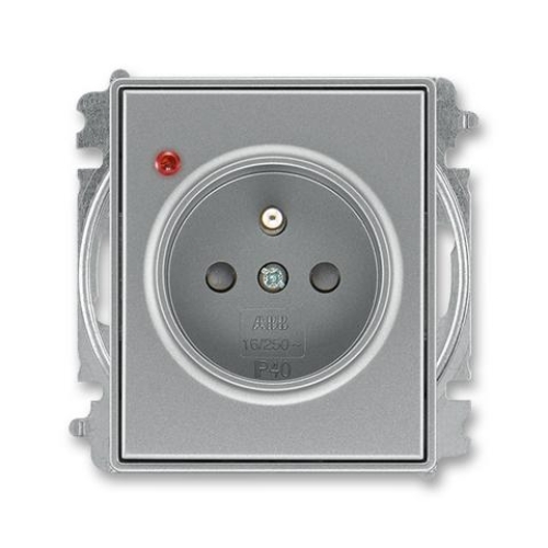 ABB Time, Time Arbo zásuvka ocelová 5599E-A02357 36 s přepěťovou ochranou