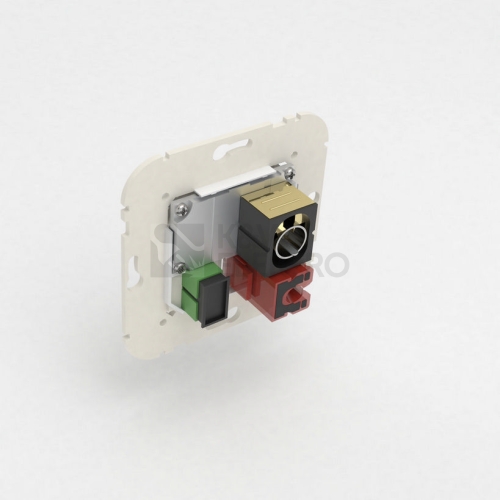 Efapel LOGUS 90 Multimediální zásuvka R-TV-SAT RJ45 Cat.6 UTP optic.kon. SC APC 21545