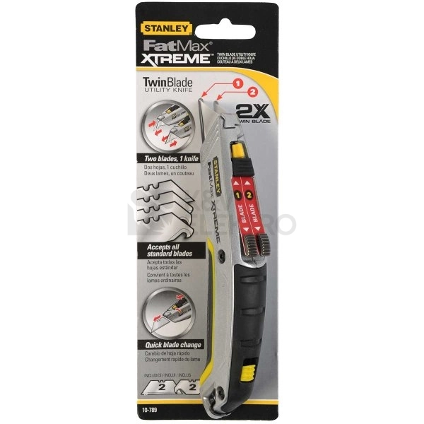 Obrázek produktu Řemeslnický dvouplátkový zasouvací nůž Stanley FatMax 0-10-789 1