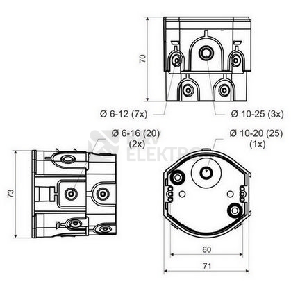 Obrázek produktu Elektroinstalační krabice KOPOS KPR 68/D KA hluboká 1