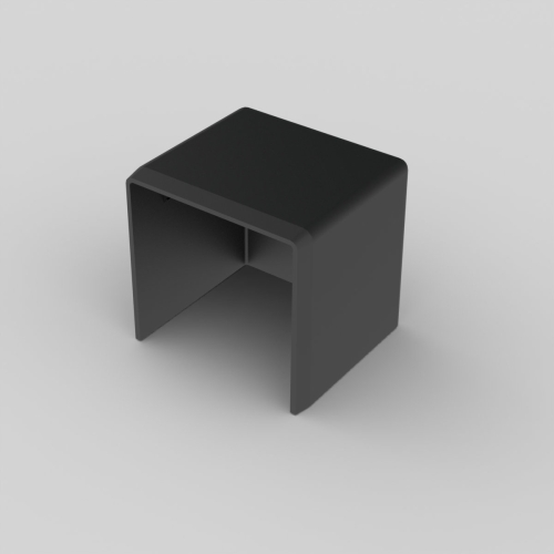 Kryt KOPOS koncový 8641 LHD 40x40 černý