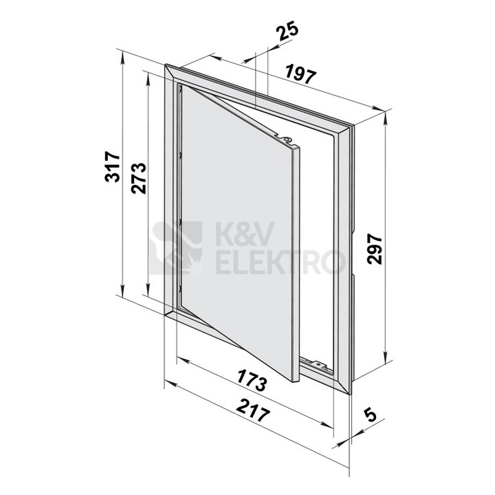 Obrázek produktu Plastová revizní dvířka VENTS D 200x300mm bílá 1009794 2
