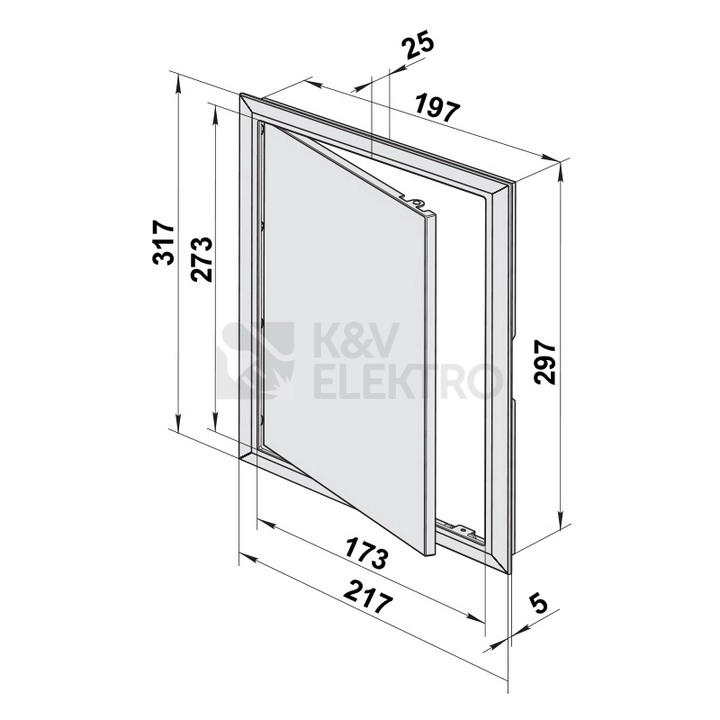 Obrázek produktu Plastová revizní dvířka VENTS D 200x300mm bílá 1009794 2