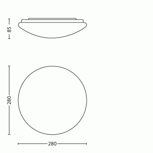 Nástěnné a stropní LED svítidlo Philips Suede 31801/31/16 průměr 28cm 4000K neutrální bílá (obrázek 6)