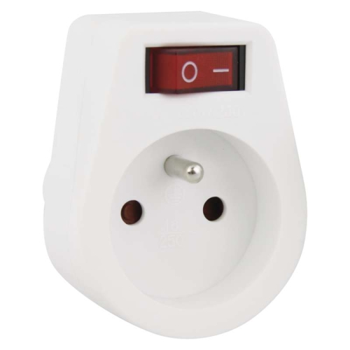 Zásuvka průběžná s vypínačem EMOS NFS-034 P0027 spínaná fáze bílá