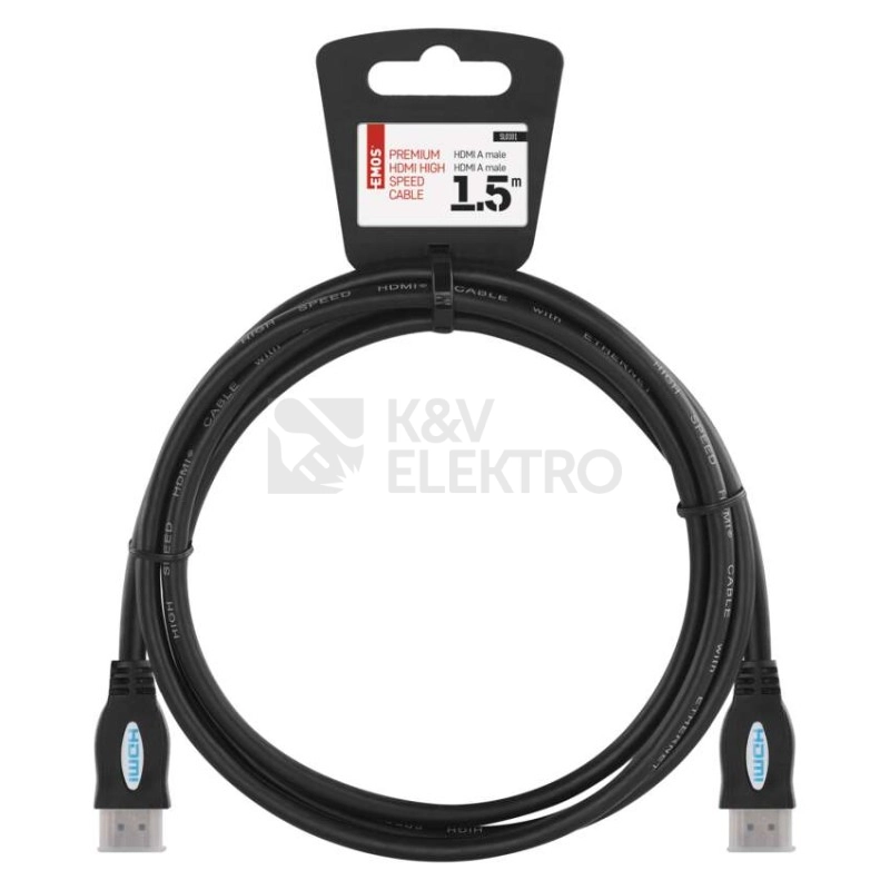 Obrázek produktu HDMI kabel 2.0 High Speed 4K EMOS SL0101 A-A vidlice 1,5m 3