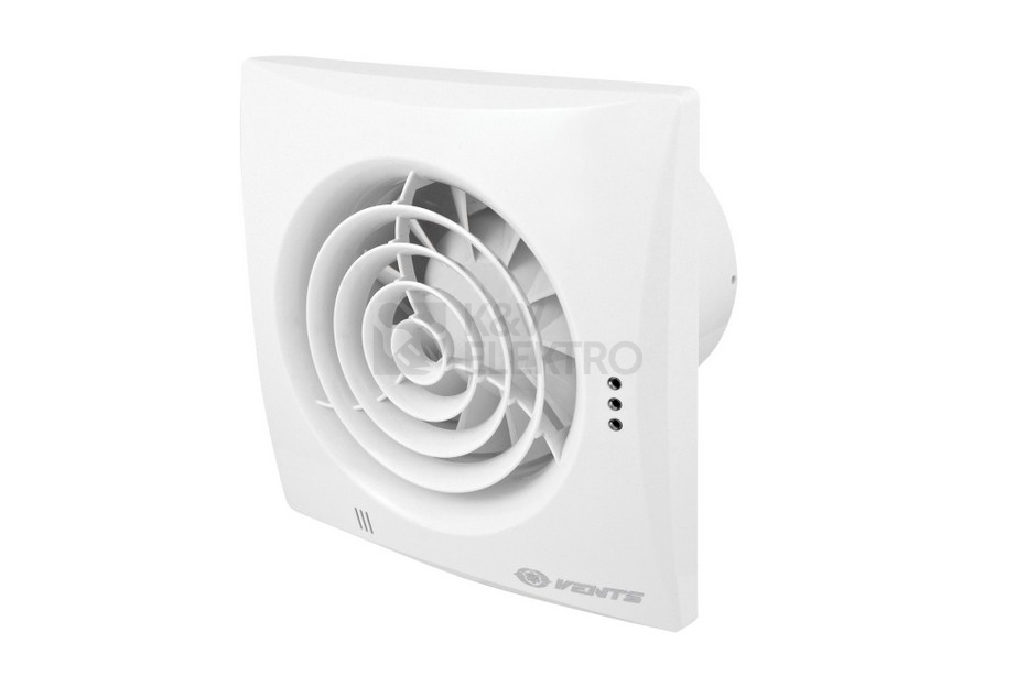 Obrázek produktu Tichý axiální koupelnový ventilátor se zpětnou klapkou a časovým doběhem VENTS 100 QUIET TH s hygrostatem 1009673 0