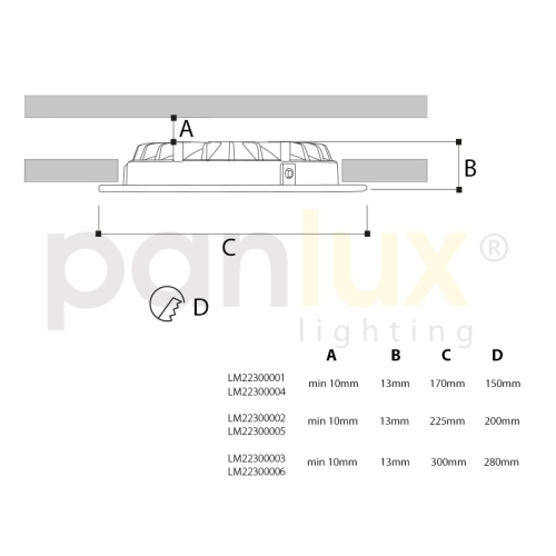 Svítidlo downlight THIN vestavné kulaté 12W neutrální LEDMED LM22300001