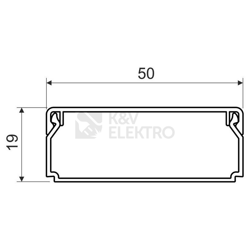 Obrázek produktu Lišta na kabely KOPOS LHD 50x20 HD 2m bílá 1