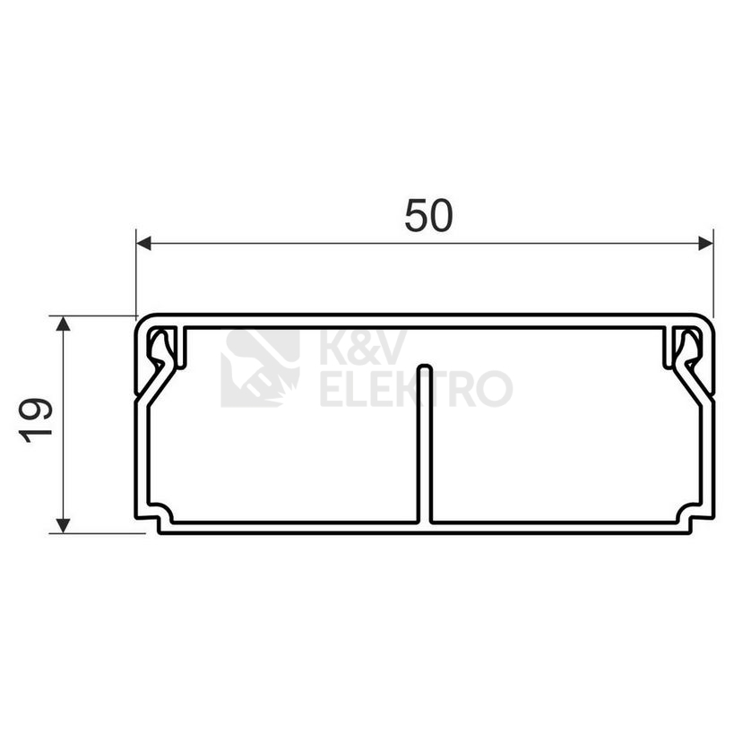Obrázek produktu LISTA HRANATA 2M LHD 50X20/1 HD 1