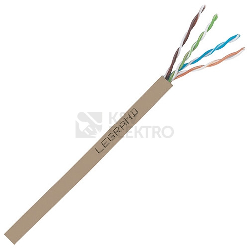 UTP kabel datový U/UTP Cat.5e PVC nestíněný světle hnědý (305m) 632715
