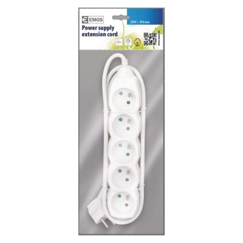 Prodlužovací kabel EMOS P0511 1,5m/5zásuvek bílá 1902050150 (obrázek 3)