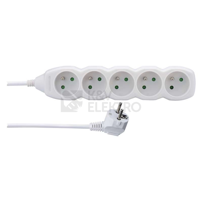 Obrázek produktu Prodlužovací kabel EMOS P0511 1,5m/5zásuvek bílá 1902050150 0