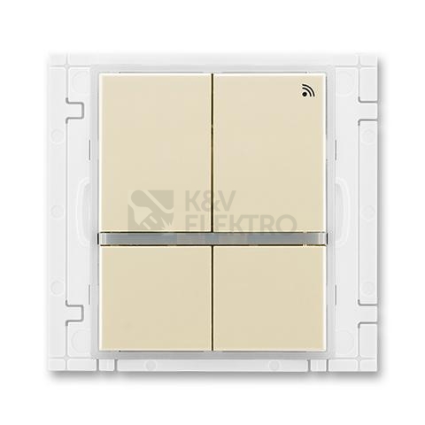 Obrázek produktu ABB Element,Time vysílač RF signálu čtyřtlačítkový nástěnný slonová kost/ledová bílá 3299E-A11908 21 0