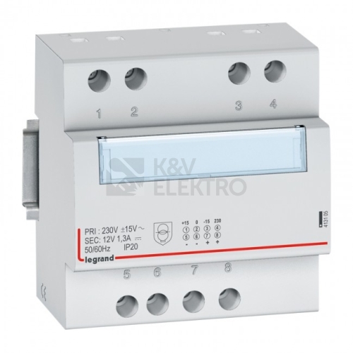 Napájecí zdroj Legrand 12VDC 15W 1,25A 413105