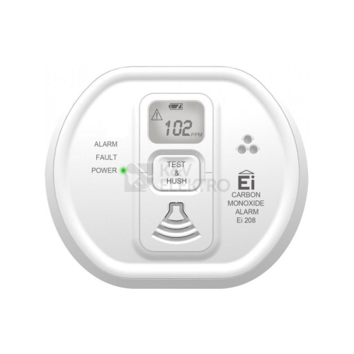 Autonomní detektor oxidu uhelnatého (CO) s displejem EI208DW