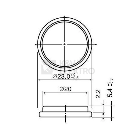Obrázek produktu Knoflíková baterie BAT-3V0-CR2354 lithiová 1