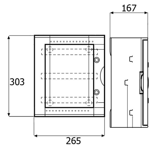 Plastová rozvaděčová skříň IBOCO VTR 01 OBLO 04621 303x265x167